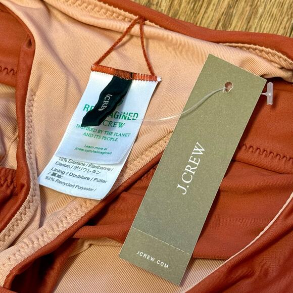 J. Crew Burnt Orange Active Longline Swim Top Size 3X - Picture 8 of 8